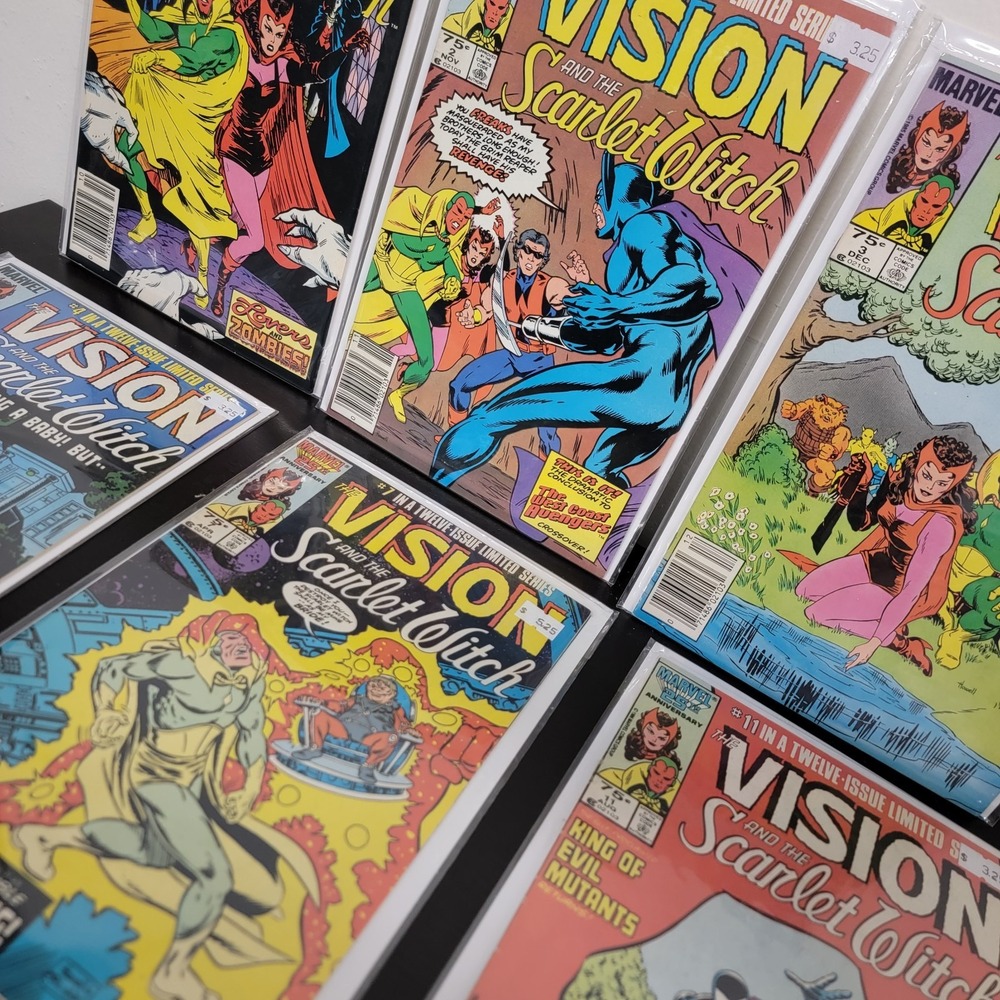 6 Comics 85 Vision & Scarlet Witch Limited Marvel #1 2 3 4 7 & 11 Black Suit NM